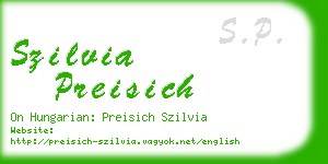 szilvia preisich business card